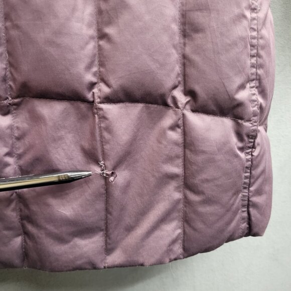 Eddie Bauer Purple Goose Down Puffer Long Coat EB550 Fill Power Size Small Hood - Picture 9 of 10